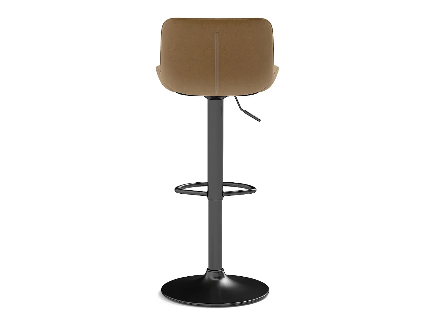 Juego de 2 taburetes de bar giratorios - altura ajustable y giro de 360° - terciopelo marrón
