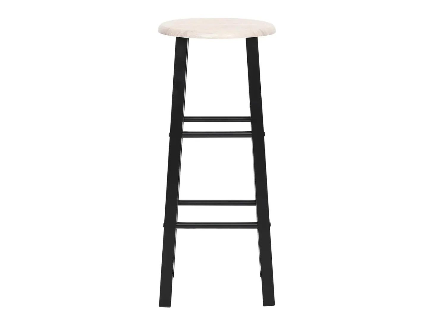 Juego de 2 taburetes de bar de MDF negro
