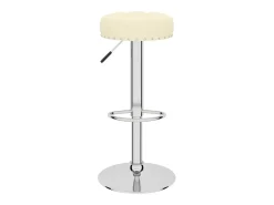 Juego de 2 taburetes de bar de tela color crema