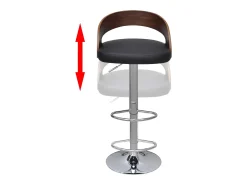 Juego de 2 taburetes de bar de madera curvados
