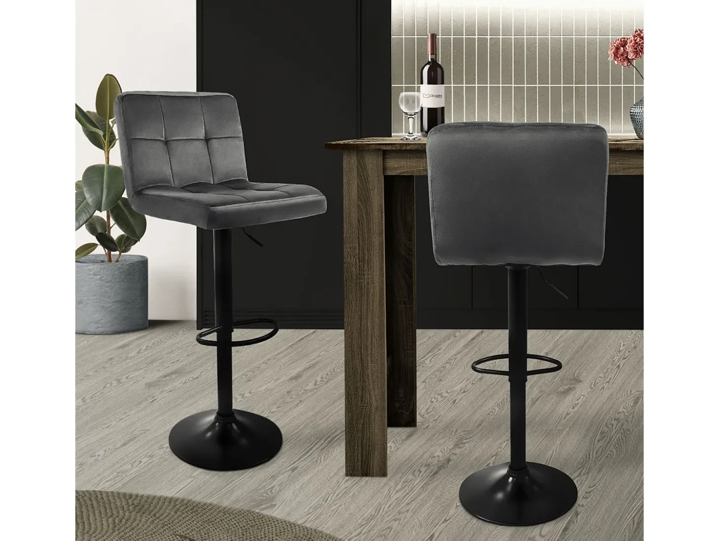 Juego de 2 taburetes de bar taburete regulable en altura taburete de bar taburet