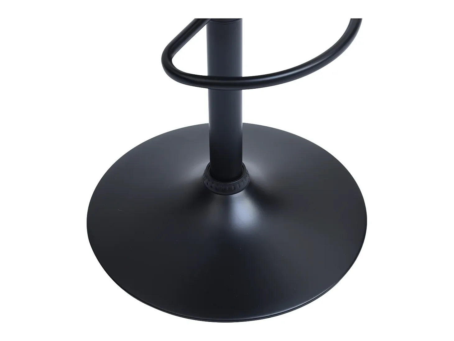 Juego de 2 taburetes de bar de pana y metal - Altura ajustable - Negro - MASURIE