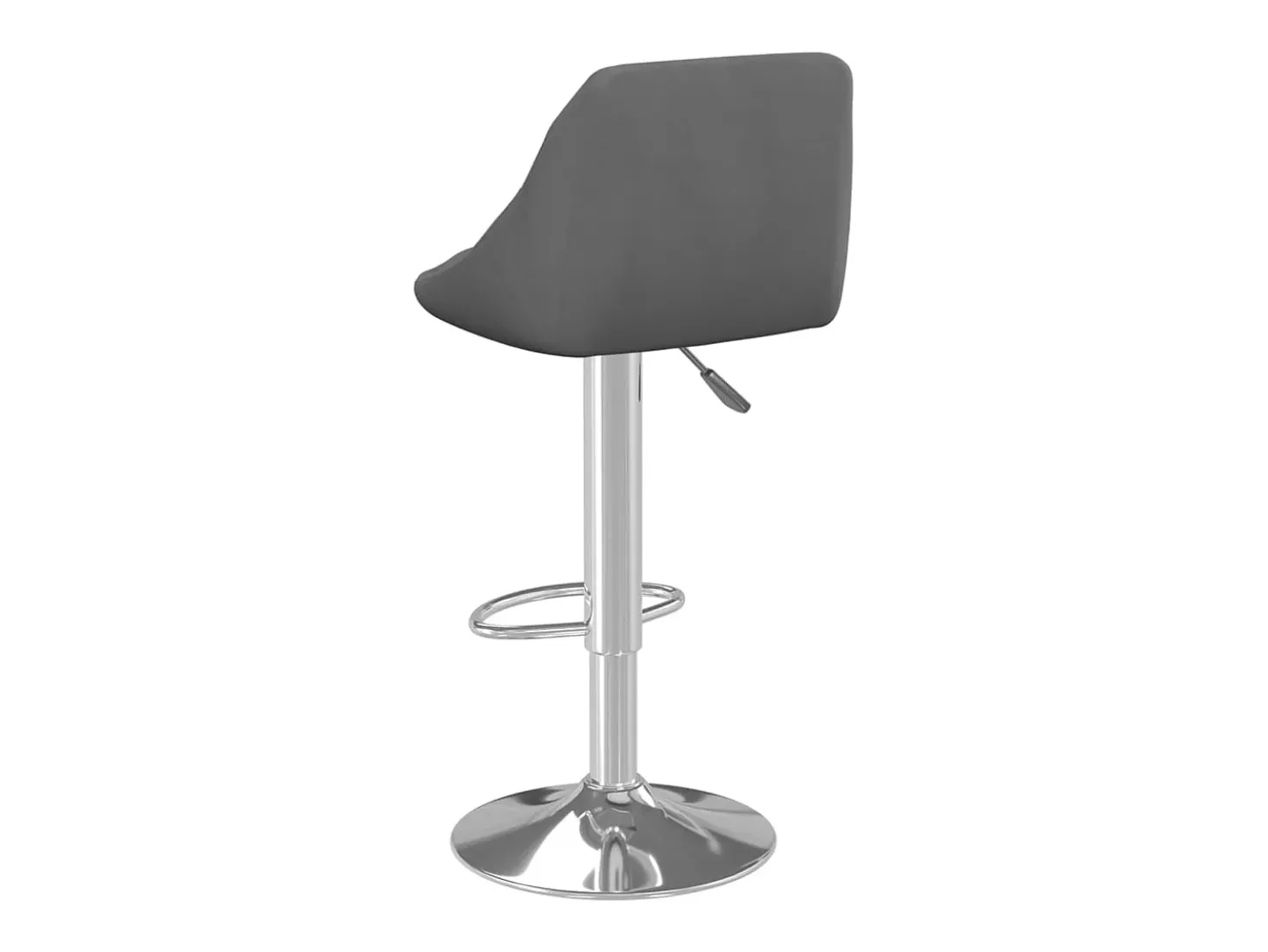 Juego de 2 taburetes de bar de terciopelo gris oscuro