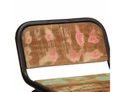 Juego de 4 taburetes de bar 46x35,5x80cm madera maciza recuperada