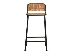 Juego de 4 taburetes de bar 46x35,5x80cm madera maciza recuperada