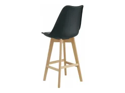 Juego de 4 taburetes de bar de plástico haya sintético 105 x 48 x 58 cm negro 03_0008720