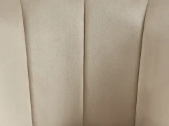 Juego de 2 taburetes de bar de terciopelo y metal - Beige - ELIRAM