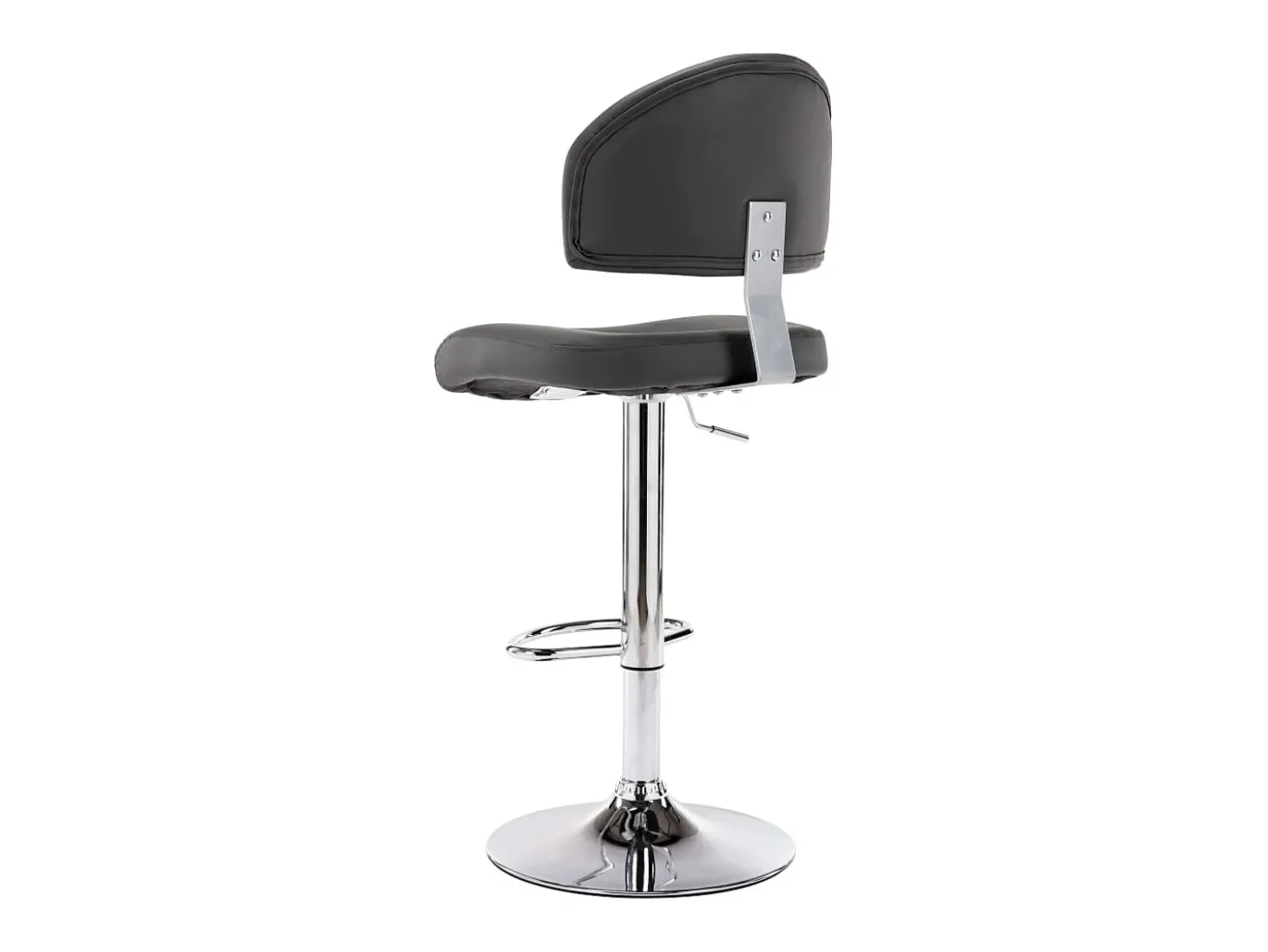 Juego de 2 taburetes de bar en piel sintética gris