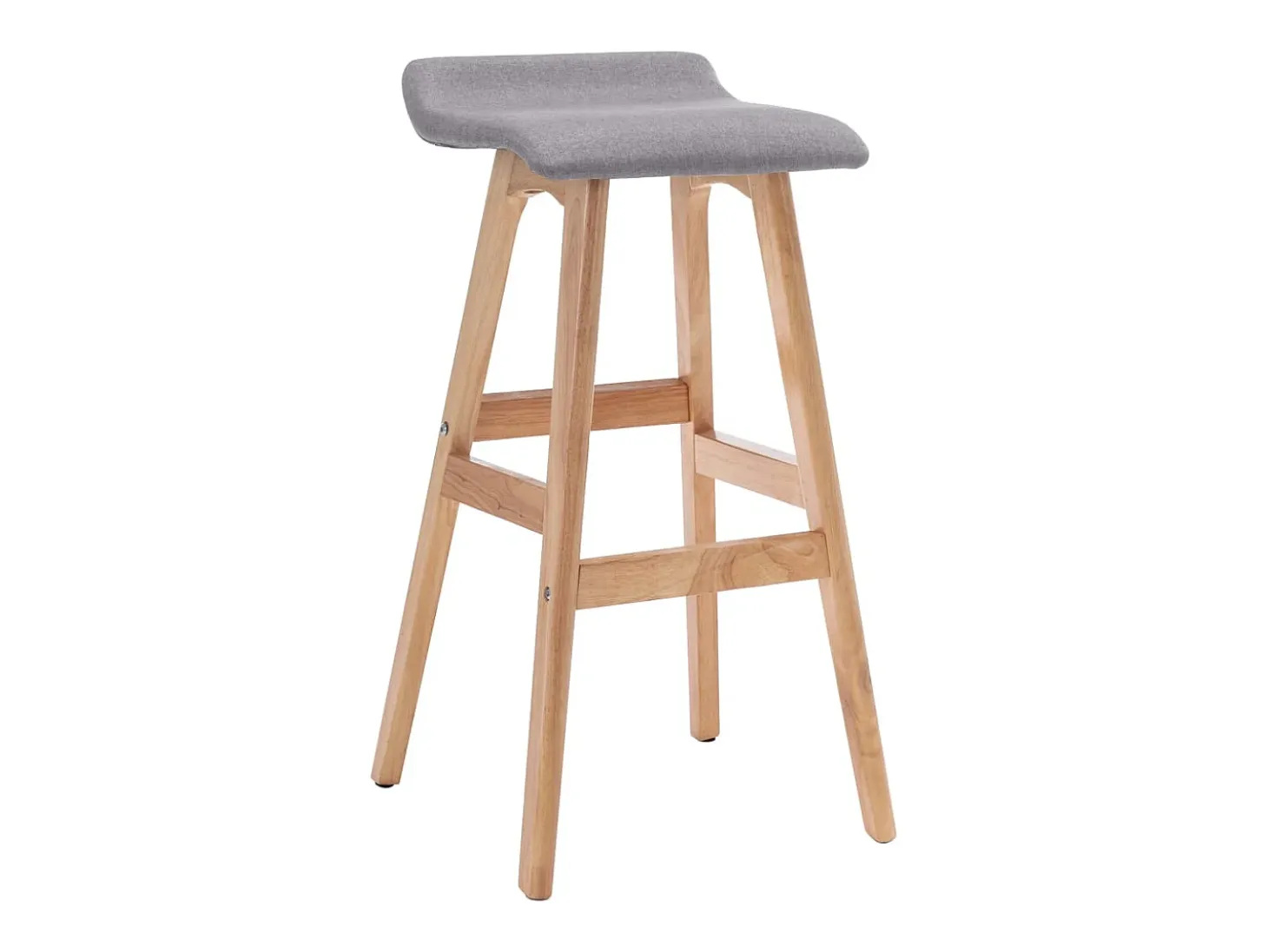 Juego de 2 taburetes de bar de tela gris claro