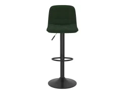 Juego de 2 taburetes de bar de terciopelo verde oscuro