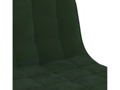 Juego de 2 taburetes de bar de terciopelo verde oscuro