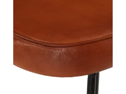 Juego de 2 taburetes de bar marrón oscuro 41x29x62 cm