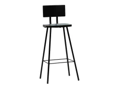 Juego de 4 taburetes de bar de madera maciza recuperada