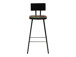 Juego de 4 taburetes de bar de madera maciza recuperada