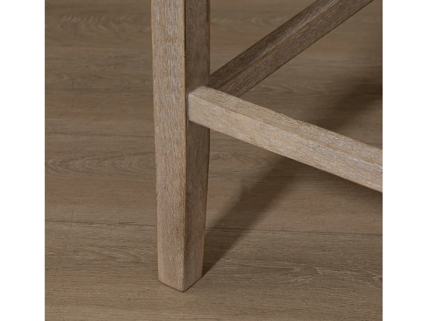 Juego de 2 taburetes de bar con respaldo de madera maciza, incluye reposapiés, gris + natural