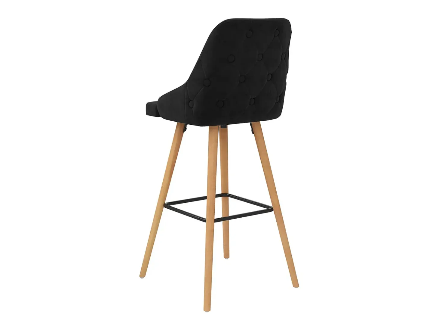 Juego de 2 taburetes de bar de terciopelo negro