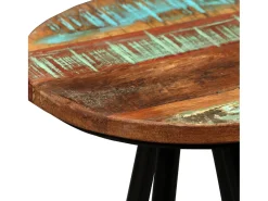 Juego de 4 taburetes de bar de madera maciza recuperada