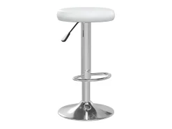 Juego de 2 Taburetes de cocina cuero sintético blanco ES62214