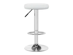 Juego de 2 Taburetes de cocina cuero sintético blanco ES62214