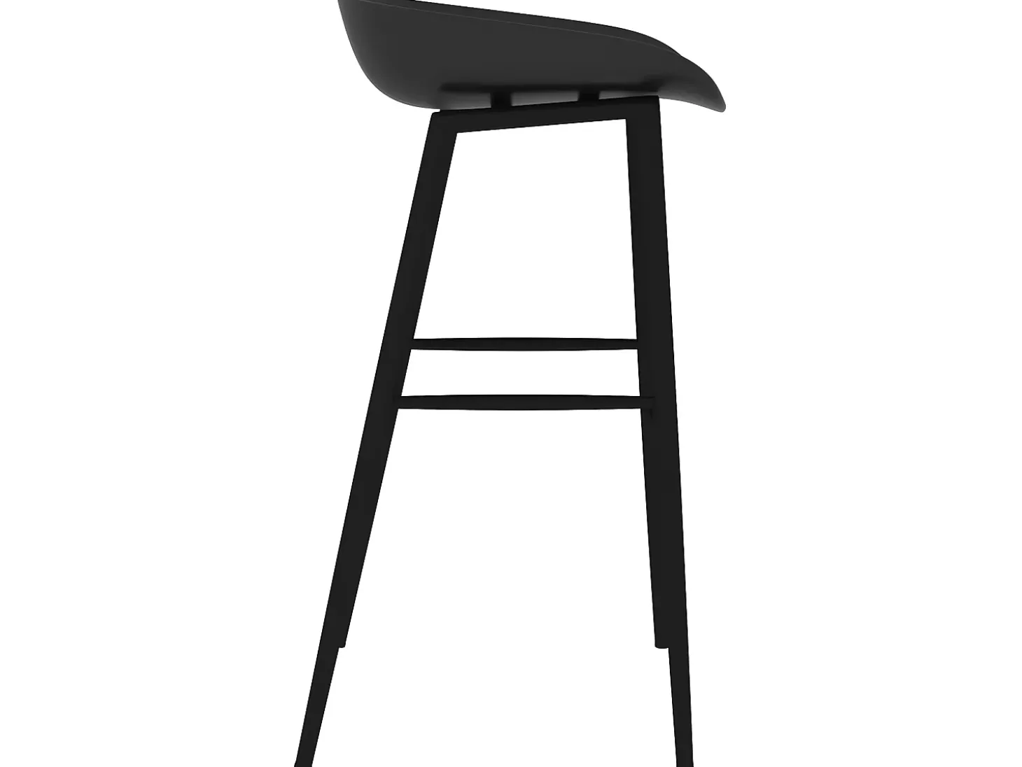 Juego de 4 Taburetes de cocina negro ES19603