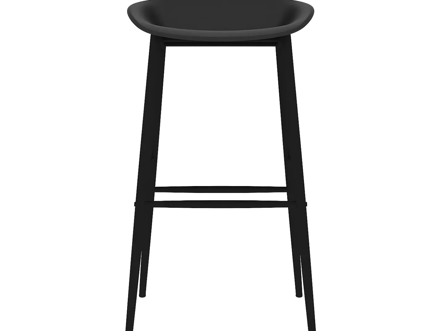 Juego de 4 Taburetes de cocina negro ES19603