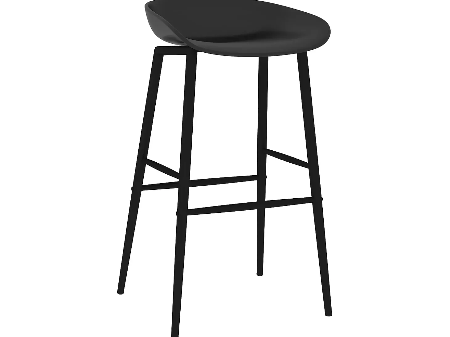 Juego de 4 Taburetes de cocina negro ES19603