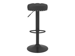 Juego de 2 Taburetes de cocina terciopelo negro ES42503