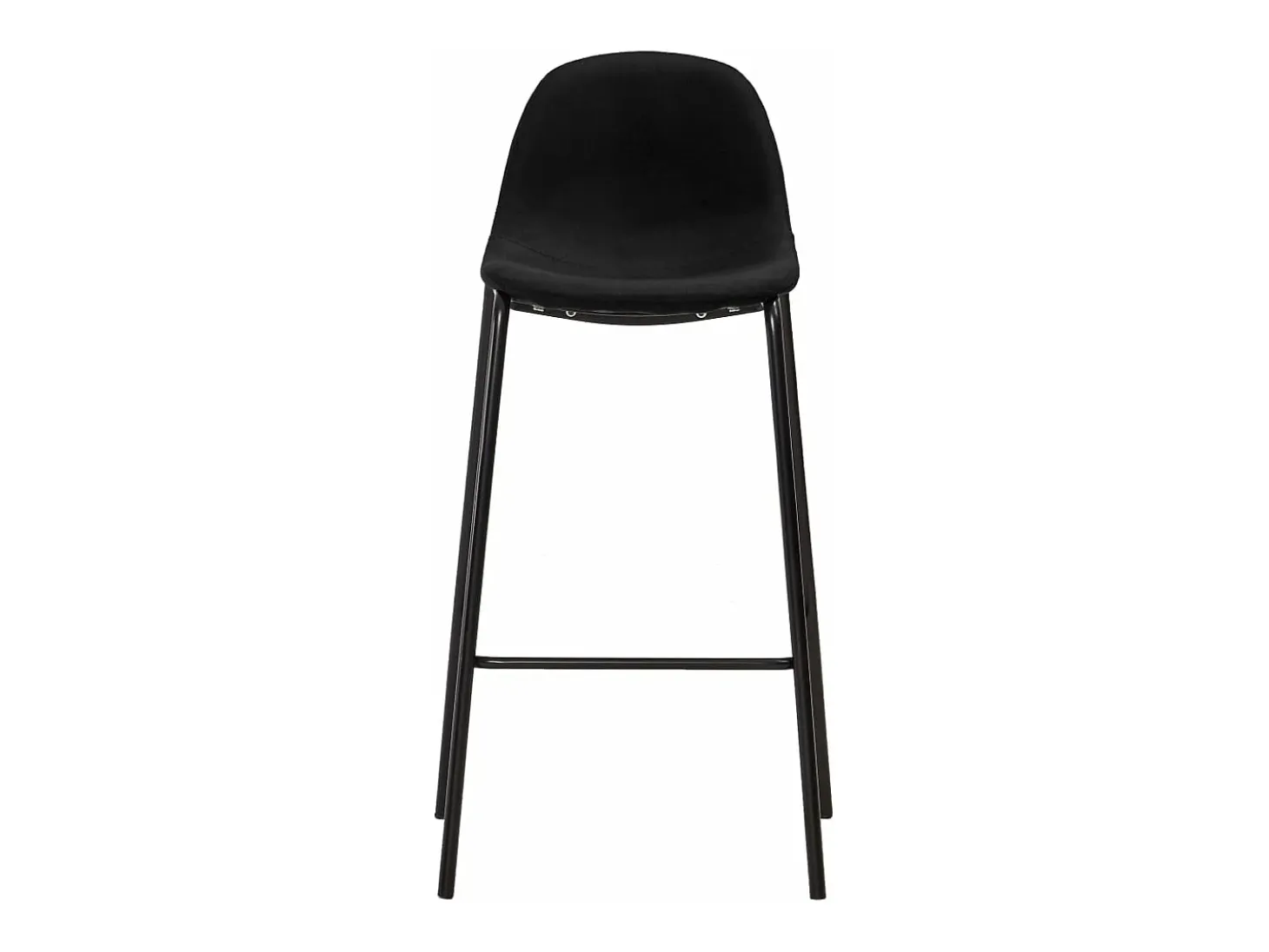 Juego de 4 Taburetes de cocina tela negro ES47160