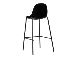 Juego de 4 Taburetes de cocina tela negro ES47160