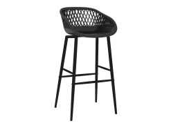 Juego de 4 Taburetes de cocina negro ES20341
