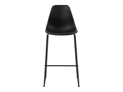 Juego de 4 Taburetes de cocina plástico negro ES84190