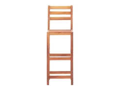 Juego de 2 Taburetes de cocina madera maciza de acacia ES20522
