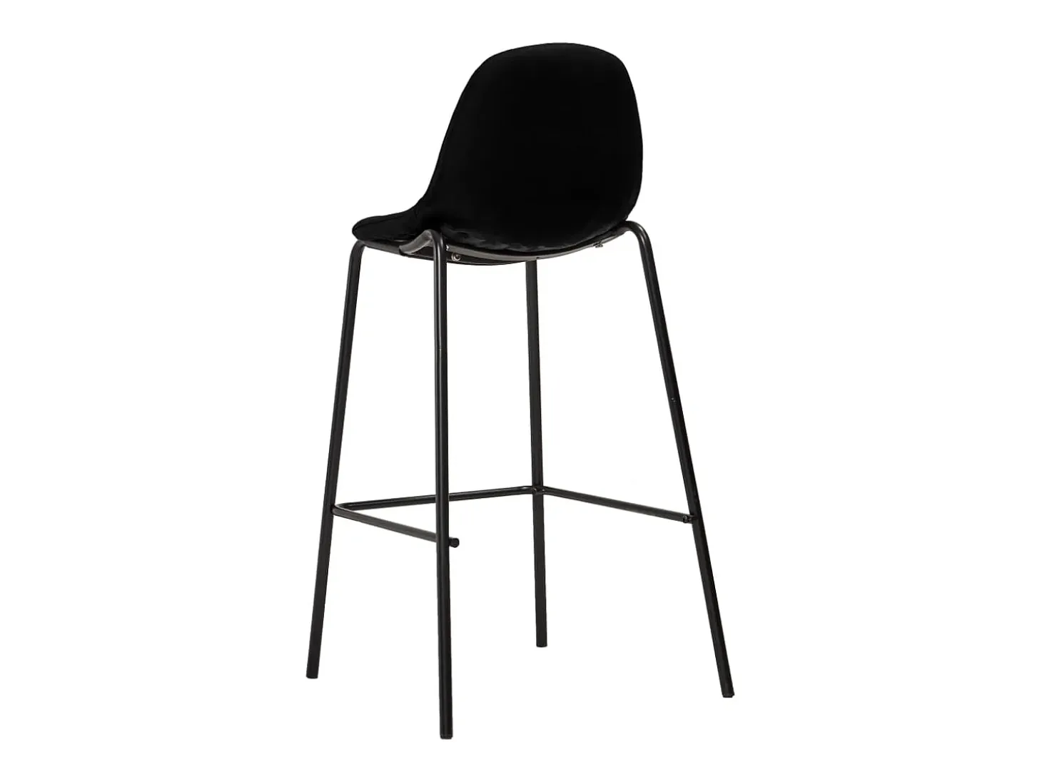 Juego de 2 Taburetes de cocina tela negro ES39733
