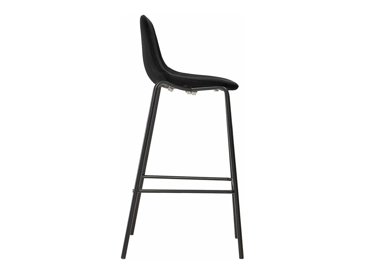 Juego de 2 Taburetes de cocina tela negro ES39733