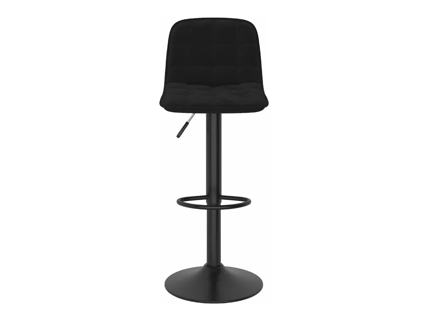 Juego de 2 Taburetes de cocina terciopelo negro ES49101