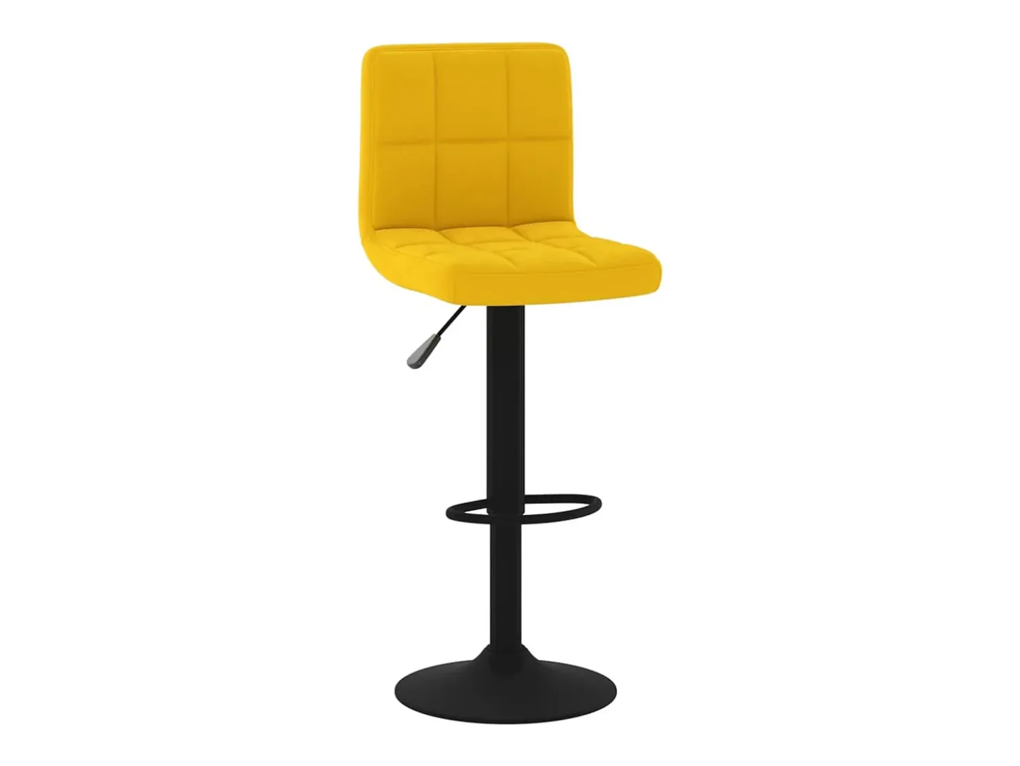 Juego de 2 Taburetes de cocina terciopelo amarillo mostaza ES68233