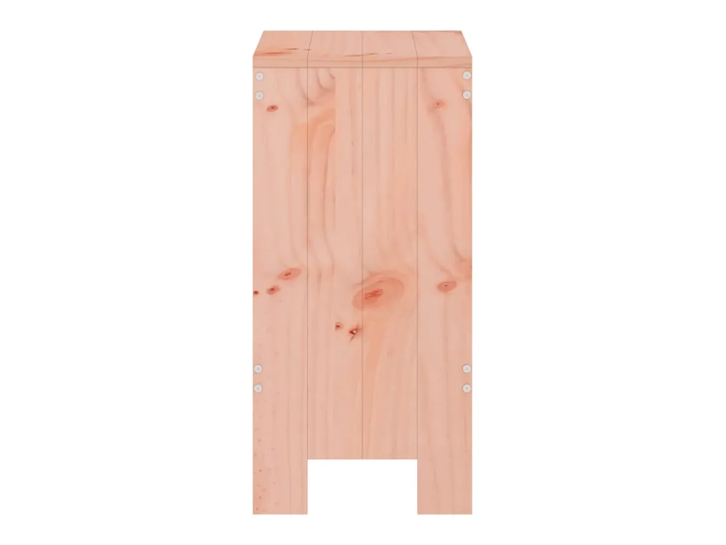 Juego de 2 Taburetes de cocina madera de abeto Douglas 40x36x75 cm ES72676