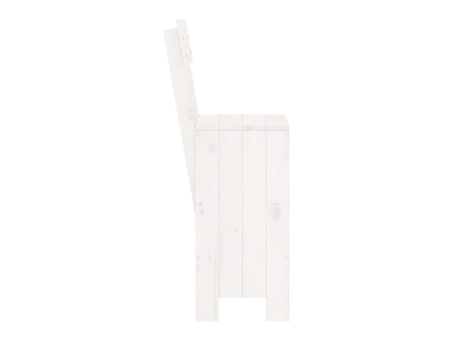 Juego de 2 Taburetes de cocina madera pino blanco 40x48,5x115,5 cm ES62822