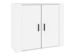 Juego de aparador de 3 piezas, madera de ingeniería blanca