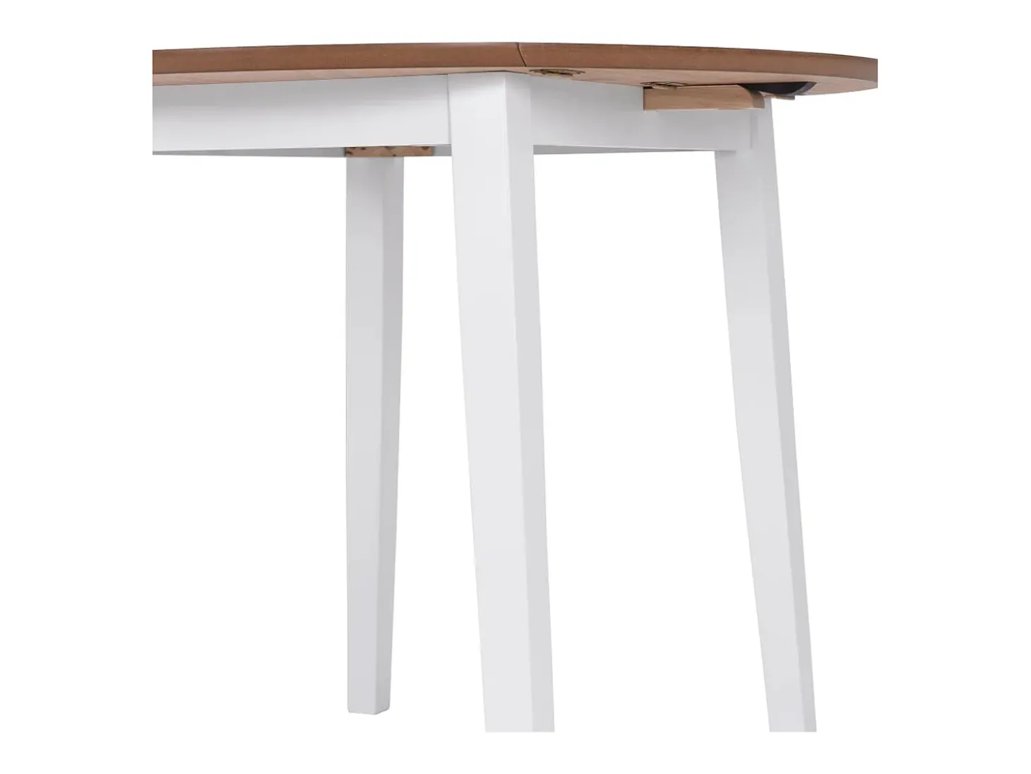 Juego de comedor de MDF y madera de caucho 3 piezas blanco