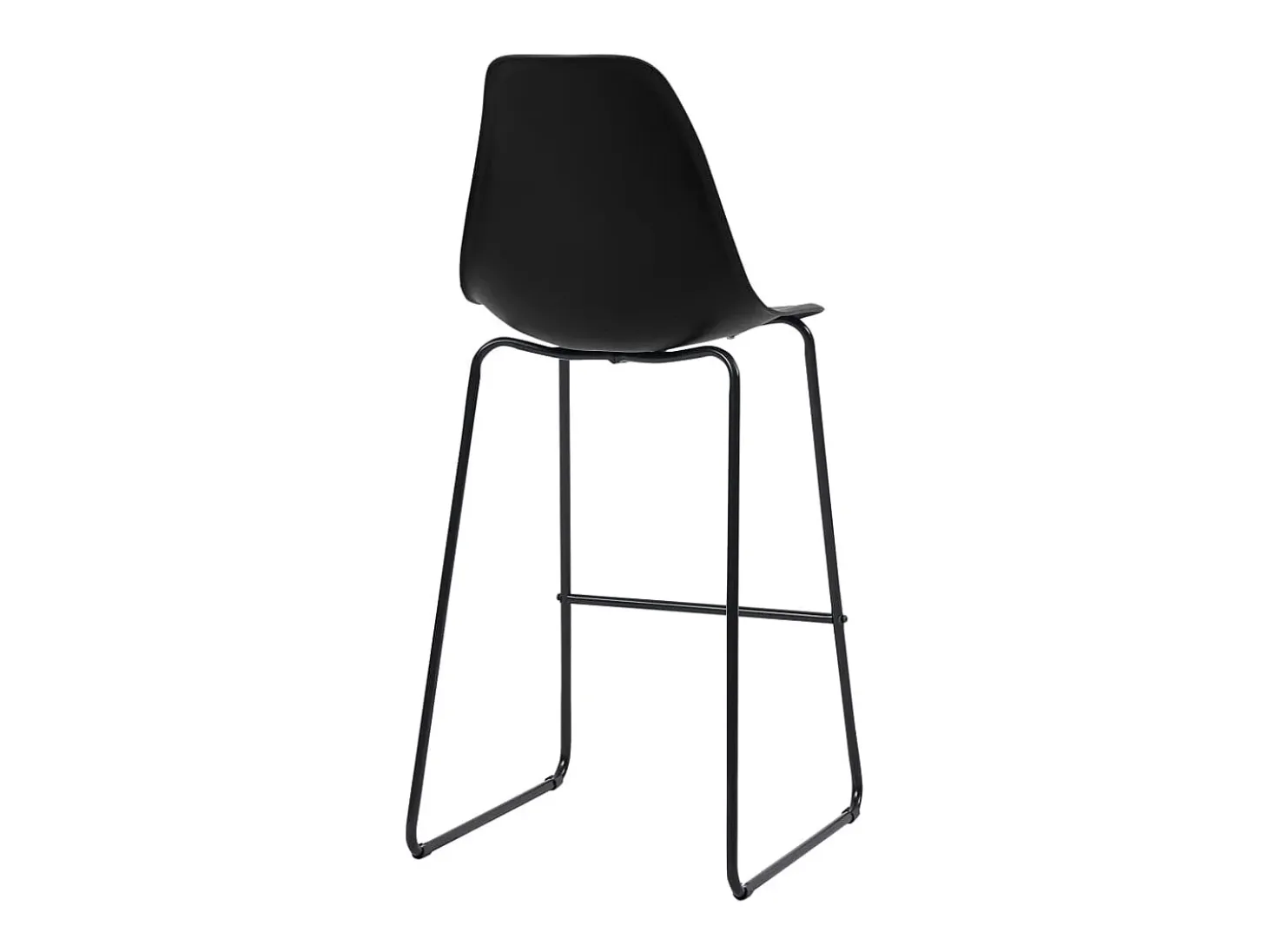 Juego de mesa alta y taburetes 3 piezas plástico negro