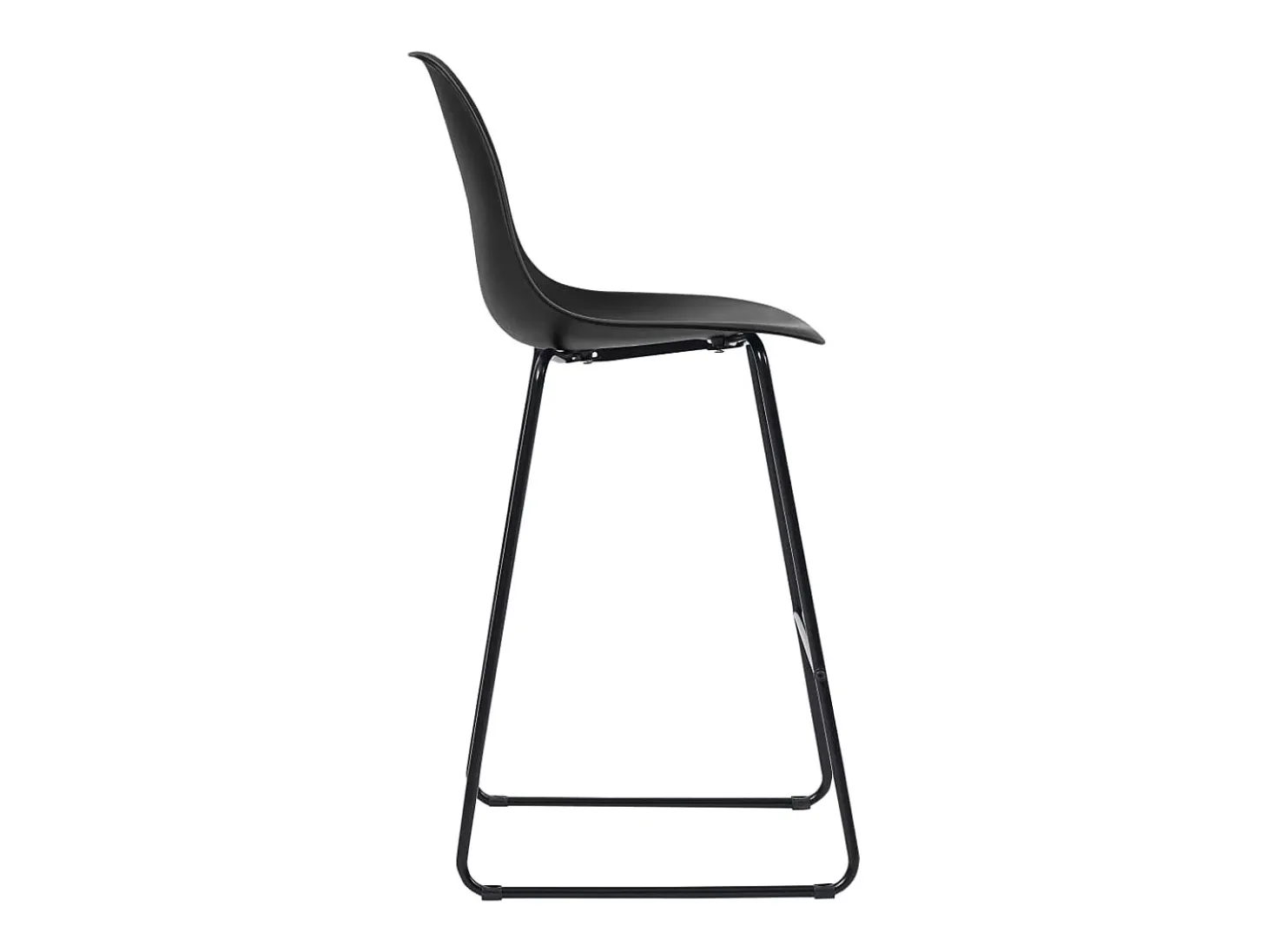 Juego de mesa alta y taburetes 3 piezas plástico negro