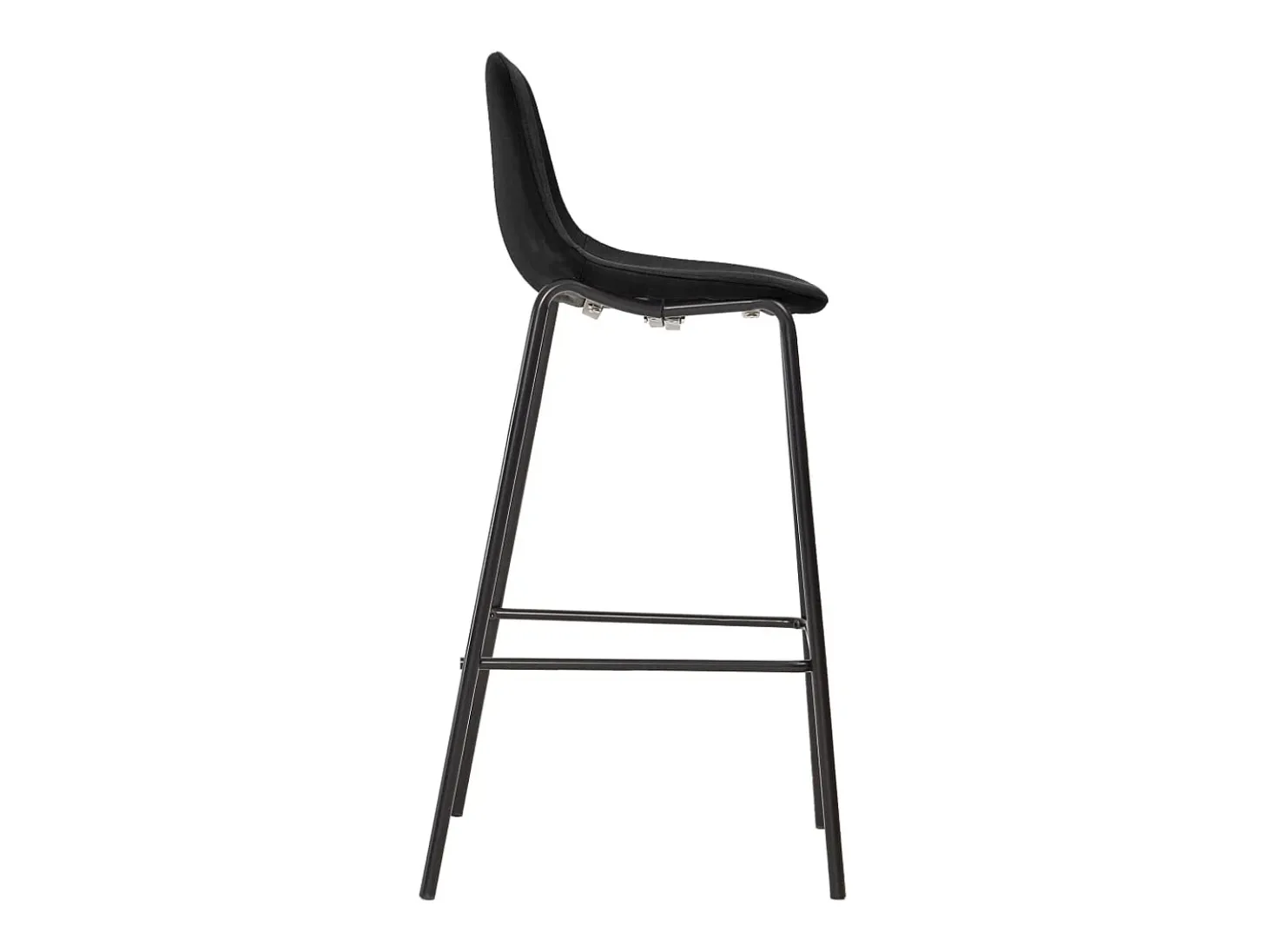 Juego de mesa alta y taburetes 5 piezas tela negra