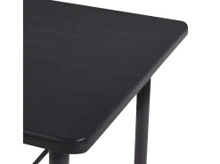 Juego de mesa alta y taburetes 5 piezas tela gris oscuro