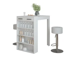Juego de mesa de bar blanco 67x100x106 repose