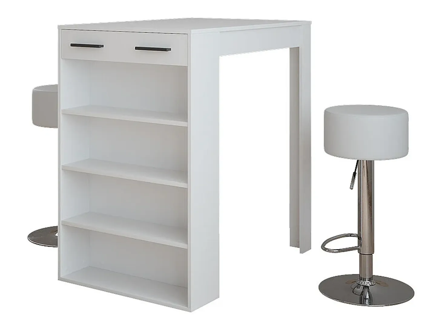Juego de mesa de bar blanco 67x100x106 repose