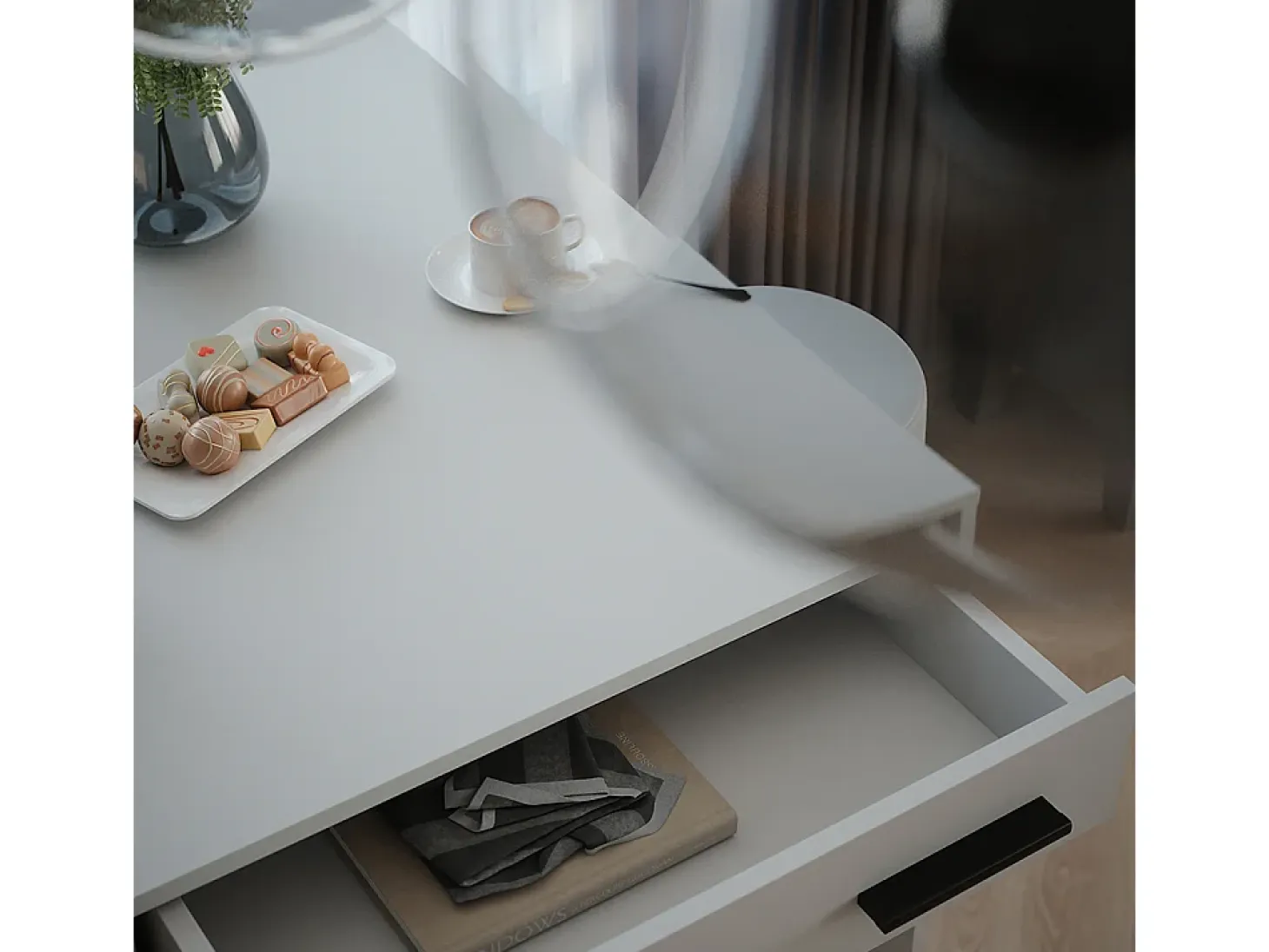 Juego de mesa de bar blanco 67x100x106 repose