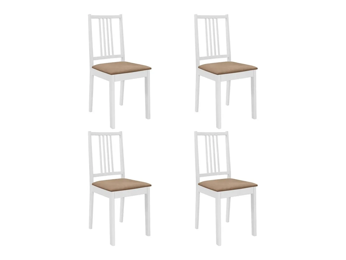 Juego de muebles de comedor 5 piezas MDF blanco