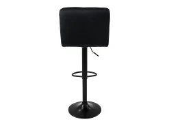 Juego de 4x taburetes de bar negro sillas con respaldo asientos regulables