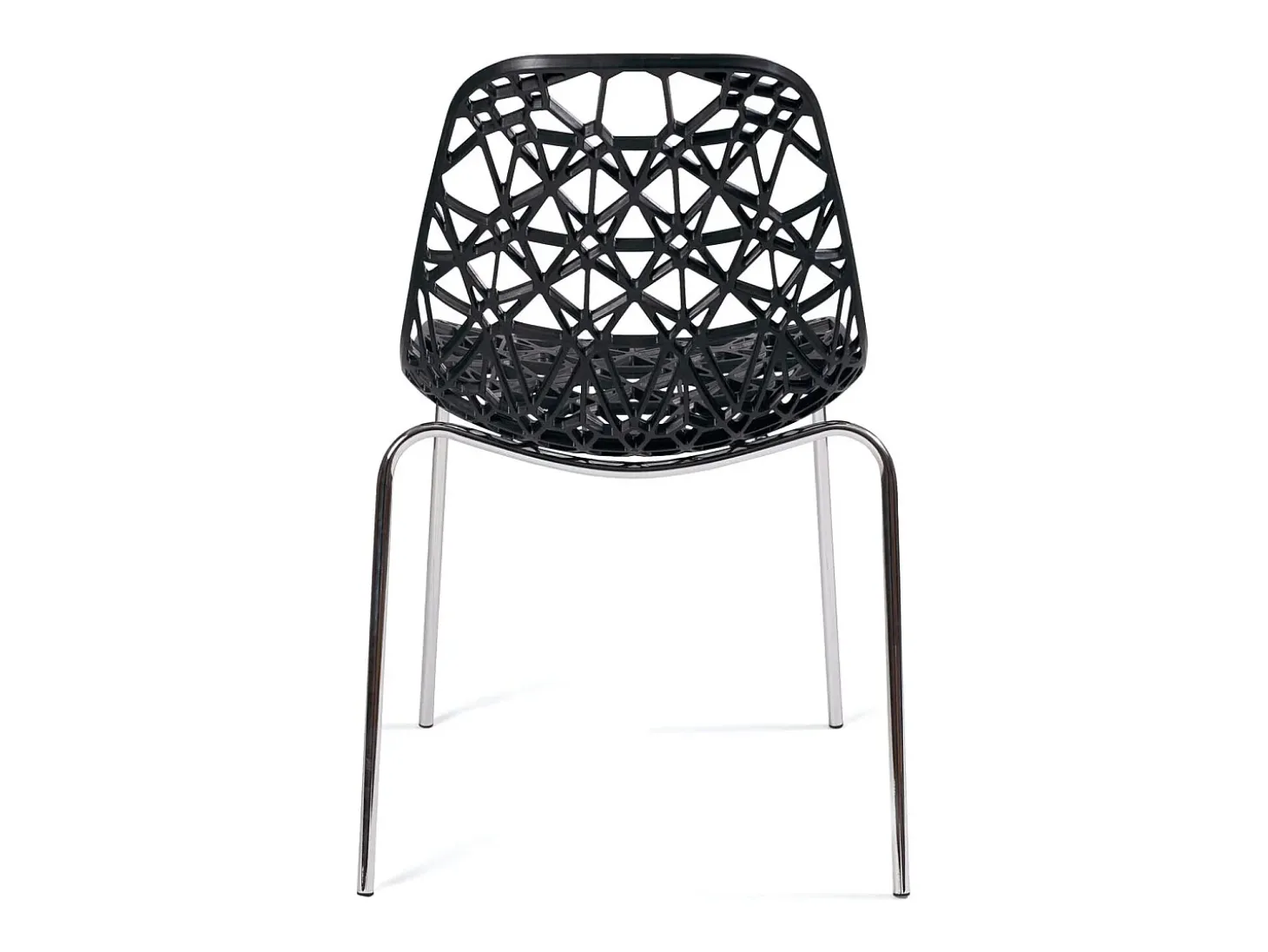 KAYELLES Lote de 4 sillas de cocina diseño IKO (negro)